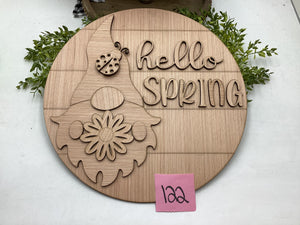 Hello Spring Door Hanger # 708