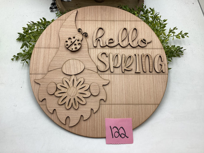 Hello Spring Door Hanger # 708