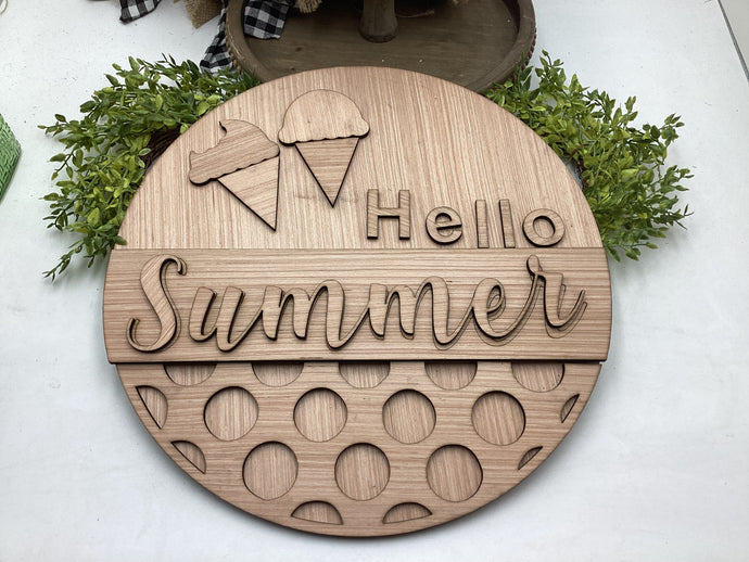 Hello Summer Door Hanger # 706