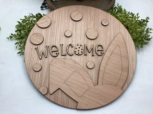 Welcome Bunny Ears Door Hanger # 644