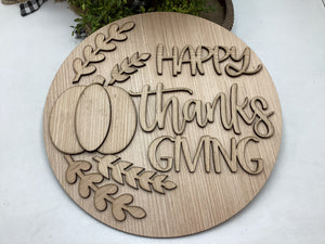 Happy Thanksgiving Door Hanger # 585