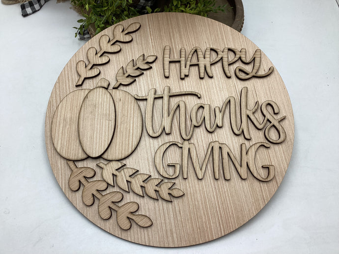 Happy Thanksgiving Door Hanger # 585