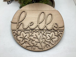 Hello Leaf Door Hanger # 588