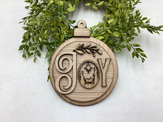 Joy Manger Scene Ornament # 606