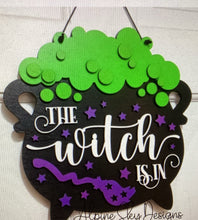 Load image into Gallery viewer, Witch Cauldron Door Hanger # 624
