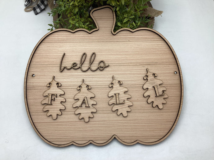 Fall Pumpkin Door Hanger # 573