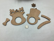Load image into Gallery viewer, Snowman and Reindeer Ornament # 632

