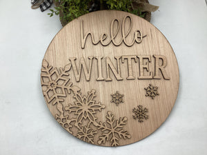 Hello Winter Door Hanger # 595