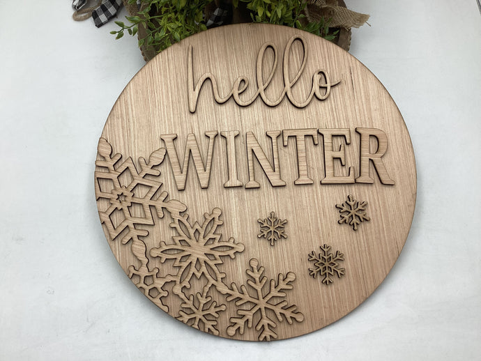 Hello Winter Door Hanger # 595