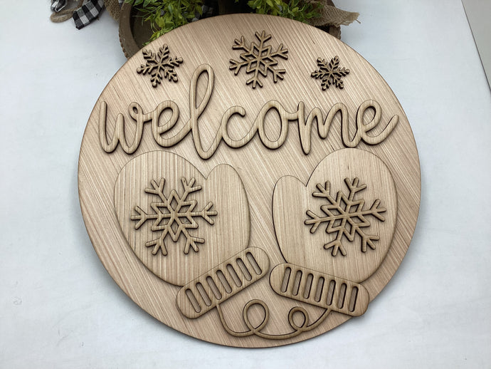 Welcome Mitten Door Hanger # 544