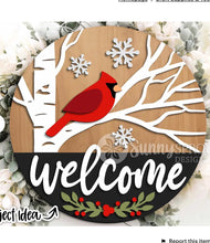 Load image into Gallery viewer, Welcome Cardinal Door Hanger # 645
