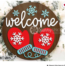 Load image into Gallery viewer, Welcome Mitten Door Hanger # 544
