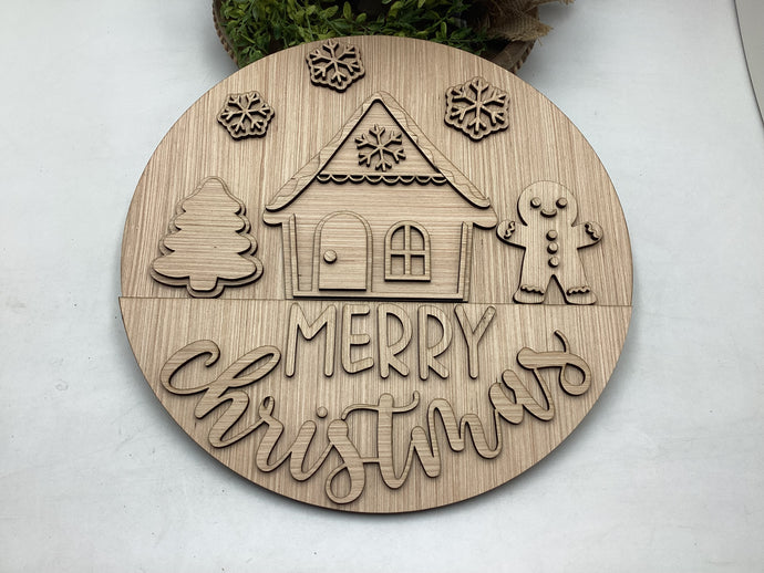 Merry Christmas Gingerbread Door Hanger #521