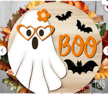 Load image into Gallery viewer, Boo Ghost With Glasses Door Hanger # 720
