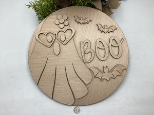 Boo Ghost With Glasses Door Hanger # 720
