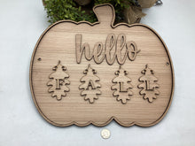 Load image into Gallery viewer, Hello Fall  Hanging Leaves Door Hanger # 694
