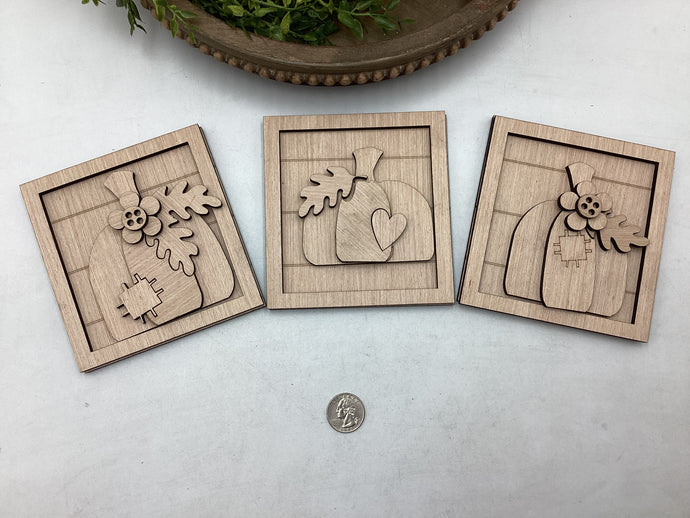 Framed Pumpkin Trio # 732