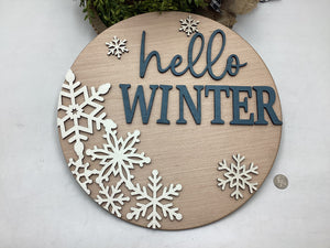 Hello Winter Door Hanger # 750