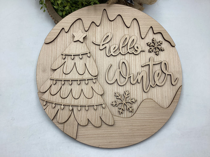 Hello Winter Door Hanger # 788