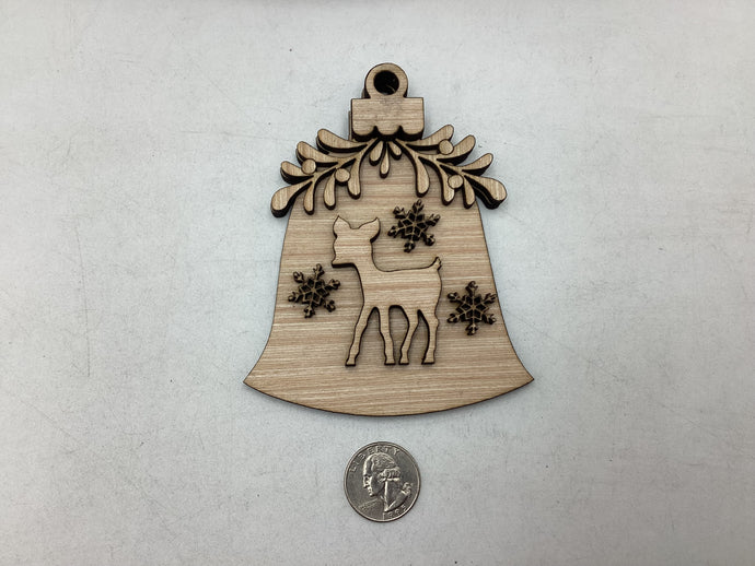 Reindeer / Bell Ornament # 776