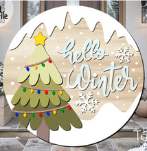 Load image into Gallery viewer, Hello Winter Door Hanger # 788

