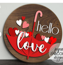 Load image into Gallery viewer, Hello Love Umbrella Door Hanger # 809

