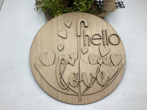 Hello Love Umbrella Door Hanger # 809