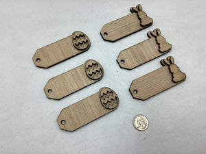 6 Pack Egg & Bunny Basket Tags # 793
