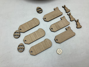 6 Pack Egg & Bunny Basket Tags # 793