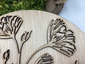 Welcome With Flowers Door Hanger # 807