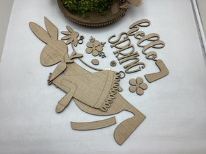 Hello Spring Porch Sign With Rabbit # 812