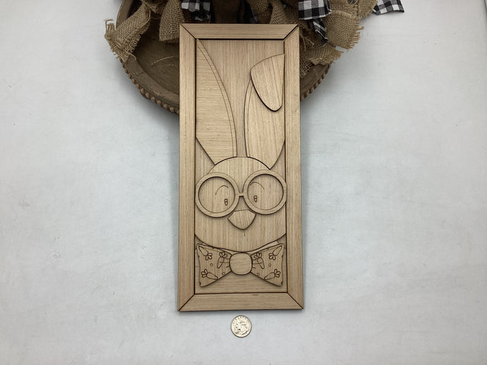 Bunny With Glasses Frame # 826
