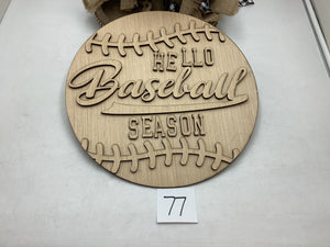 Hello Baseball Season Door Hanger # 834