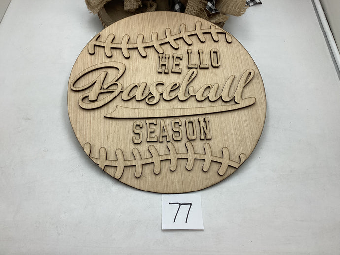 Hello Baseball Season Door Hanger # 834