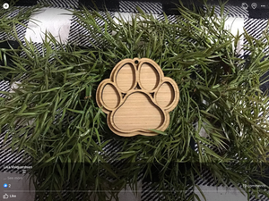 Large Dog Paw Door Hanger # 545