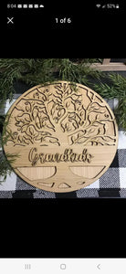 Family/Grandkids Tree Door Hanger # 574