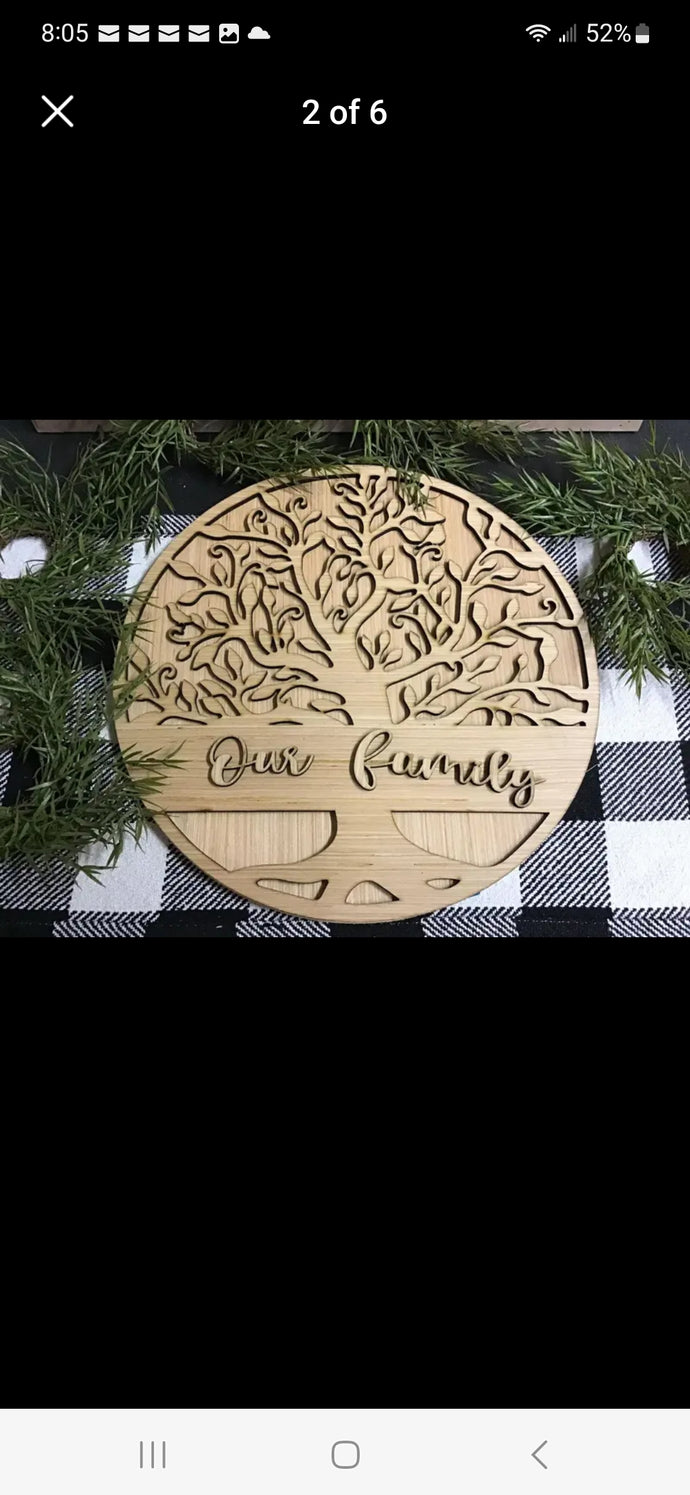 Family/Grandkids Tree Door Hanger # 574