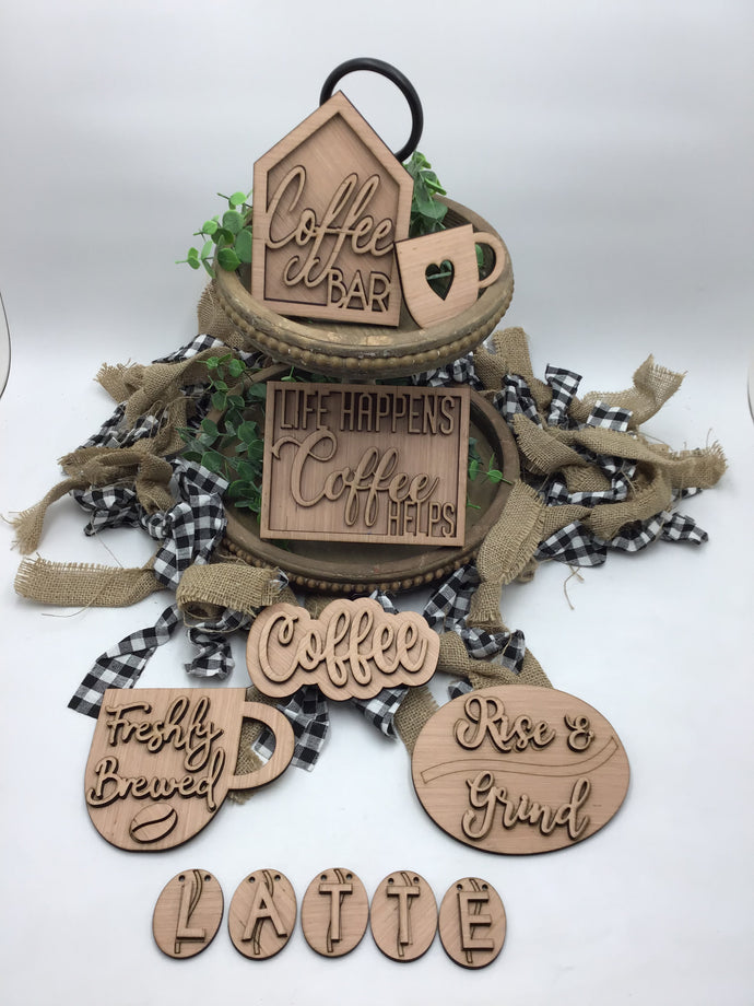 Coffee Tiered Tray # 682
