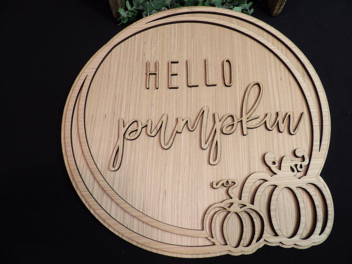 Hello Pumpkin Door Hanger # 535