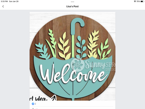 Welcome Umbrella Door Hanger # 705