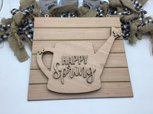 Load image into Gallery viewer, Happy Spring Watering Can With Flowers Door Hanger # 768
